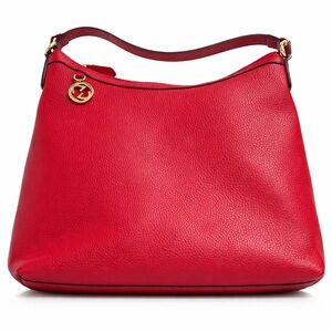 GUCCI Red Pebbled Leather Hobo Shoulder Bag | Made in Italy